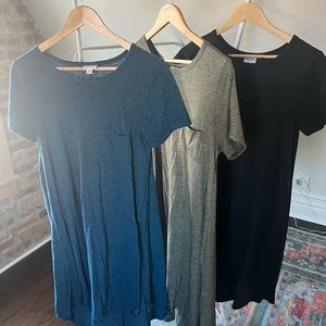 LuLaRoe solid Carly dresses size small bulk lot